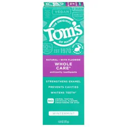 Tom's of Maine Whole Care Toothpaste, Wintermint, 4 oz