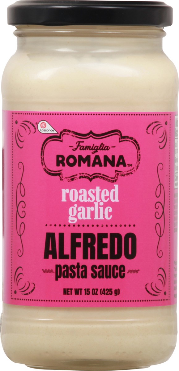 slide 2 of 14, Famiglia Romana Roast Garlic Alfredo Pasta Sauce 15 oz, 15 oz