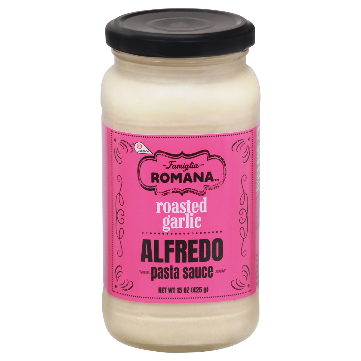 slide 4 of 14, Famiglia Romana Roast Garlic Alfredo Pasta Sauce 15 oz, 15 oz