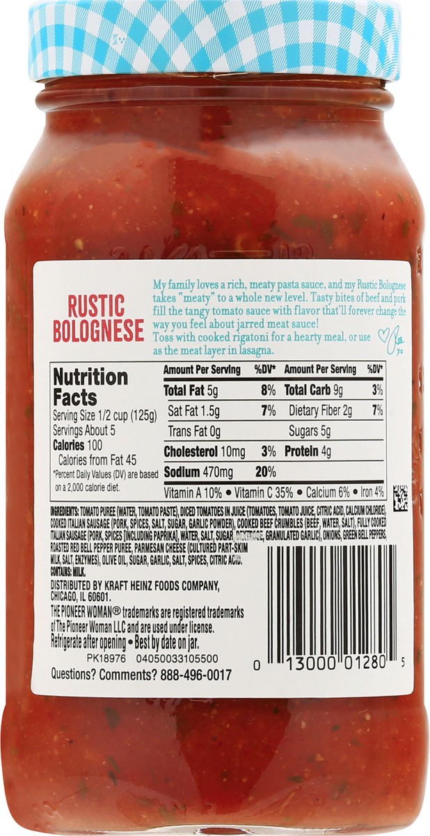 slide 9 of 10, The Pioneer Woman Rustic Bolognese Pasta Sauce 24 oz. Jar, 24 oz