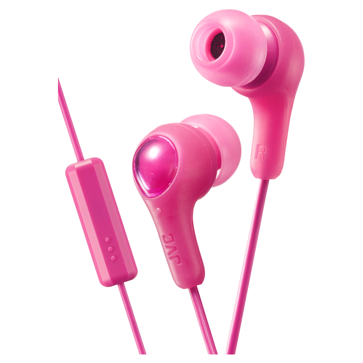slide 1 of 1, JVC Gumy Plus Inner-Ear Headphones With Mic/Remote - Pink, 1 ct