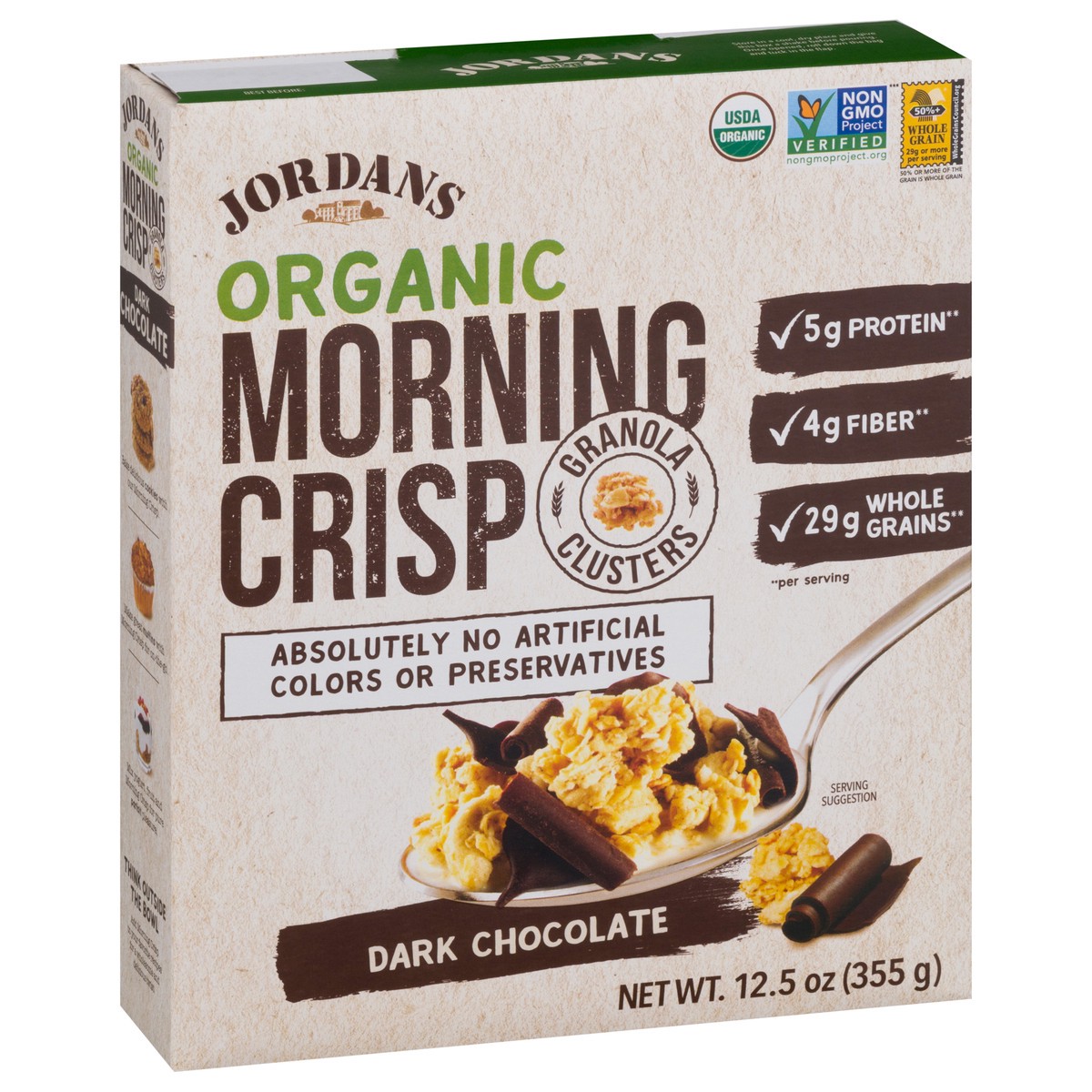 slide 2 of 9, Jordans Organic Dark Chocolate Morning Crisp 12.5 oz, 12.5 oz