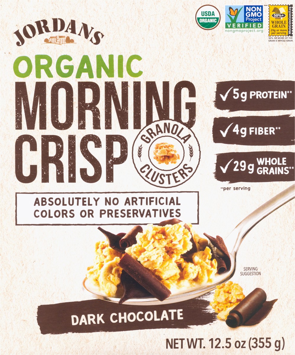 slide 3 of 9, Jordans Organic Dark Chocolate Morning Crisp 12.5 oz, 12.5 oz