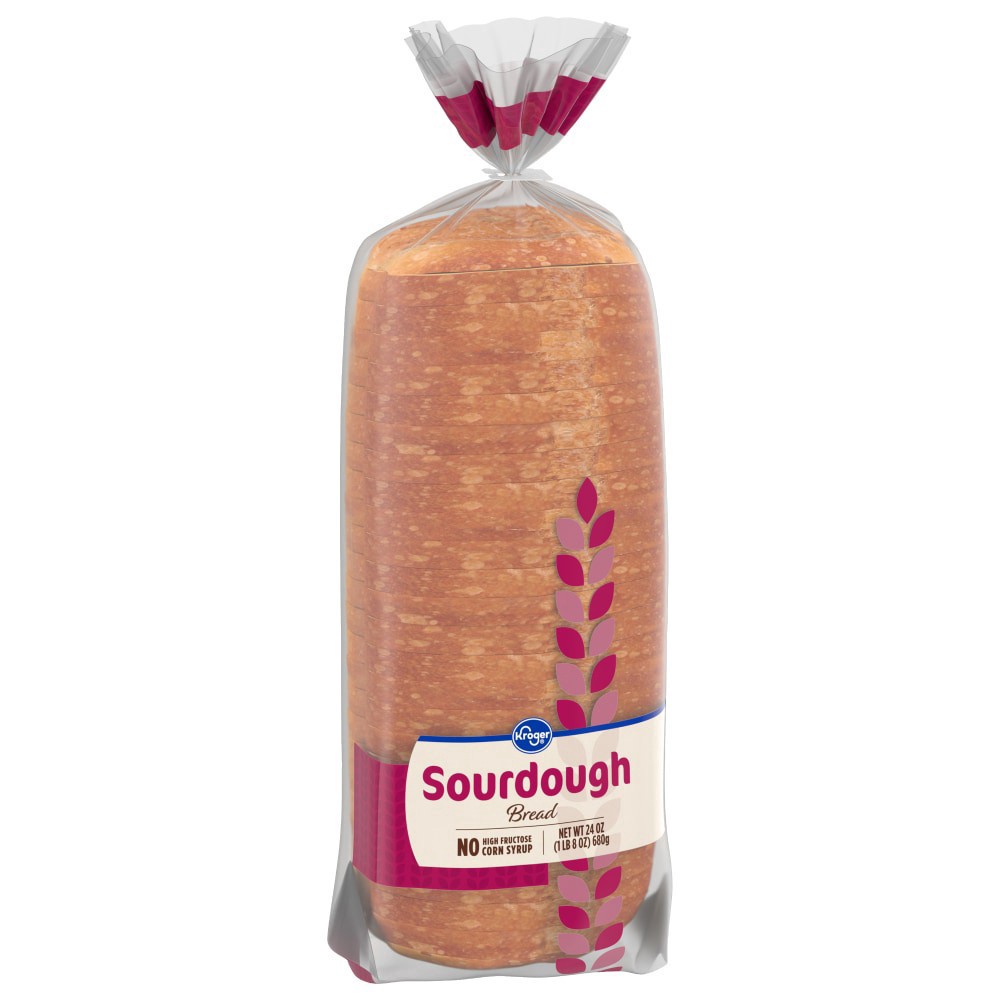 slide 3 of 5, Kroger Sliced Sourdough Bread, 24 oz