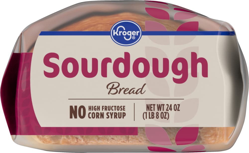 slide 1 of 5, Kroger Sliced Sourdough Bread, 24 oz