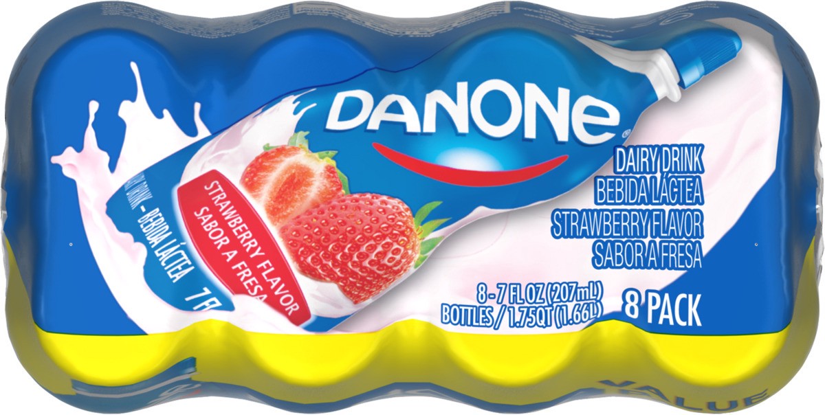 slide 4 of 8, Dannon Nonfat Yogurt Smoothie, Strawberry, 7 fl oz., 8 Pack, 8 fl oz