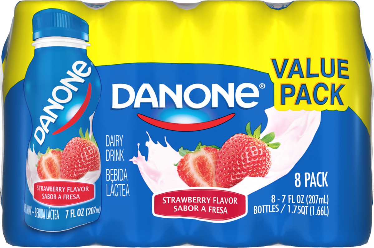 slide 6 of 8, Dannon Nonfat Yogurt Smoothie, Strawberry, 7 fl oz., 8 Pack, 8 fl oz