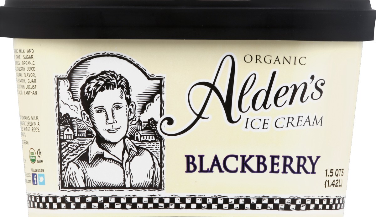 slide 4 of 4, Alden's Organic Ice Cream Blackberry, 1.5 qt