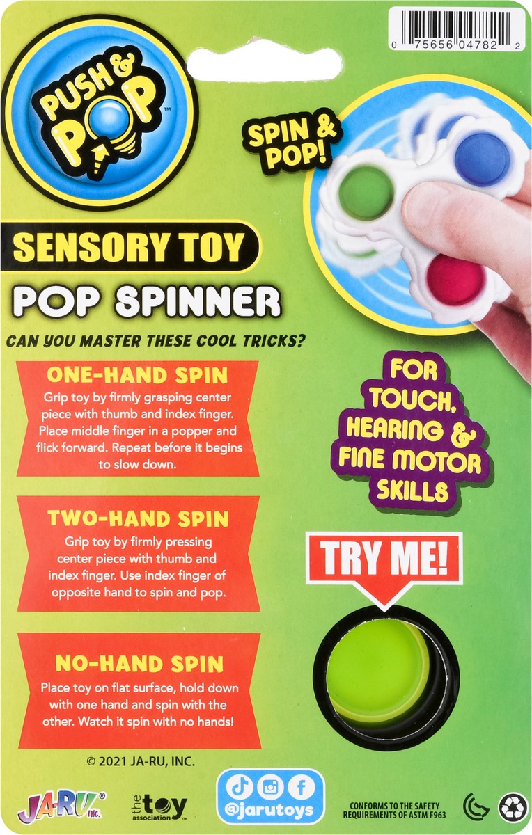 slide 5 of 9, Ja-Ru Push & Pop Spinner Stress Relief Sensory Toy, 1 ct