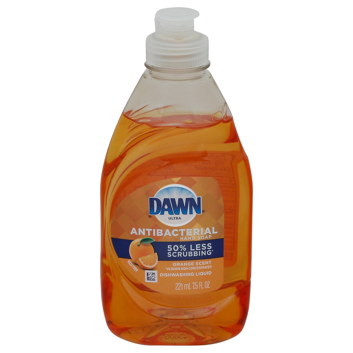 slide 1 of 1, Dawn Ultra Antibacterial Dishwashing Liquid Dish Soap Orange, 7.5 fl oz