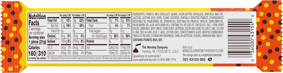 slide 5 of 6, Reese's Pieces Easter King Size Peanut Butter Eggs, 1.1 oz