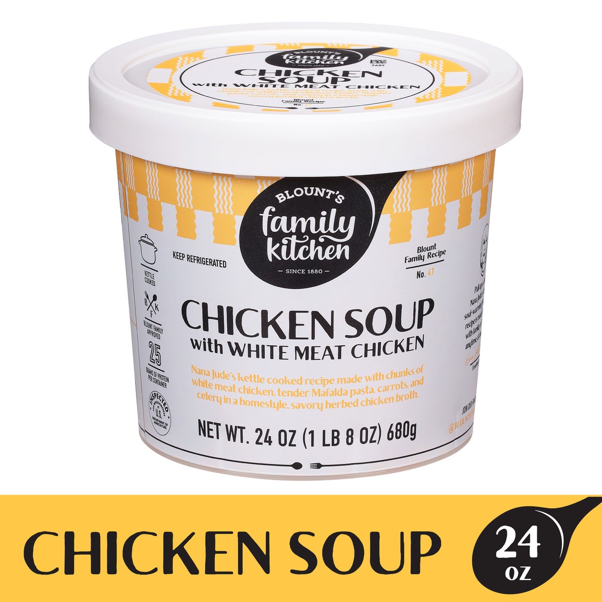 slide 9 of 13, Blount's Family Kitchen Chicken Soup with White Meat Chicken, 24 oz, 24 oz