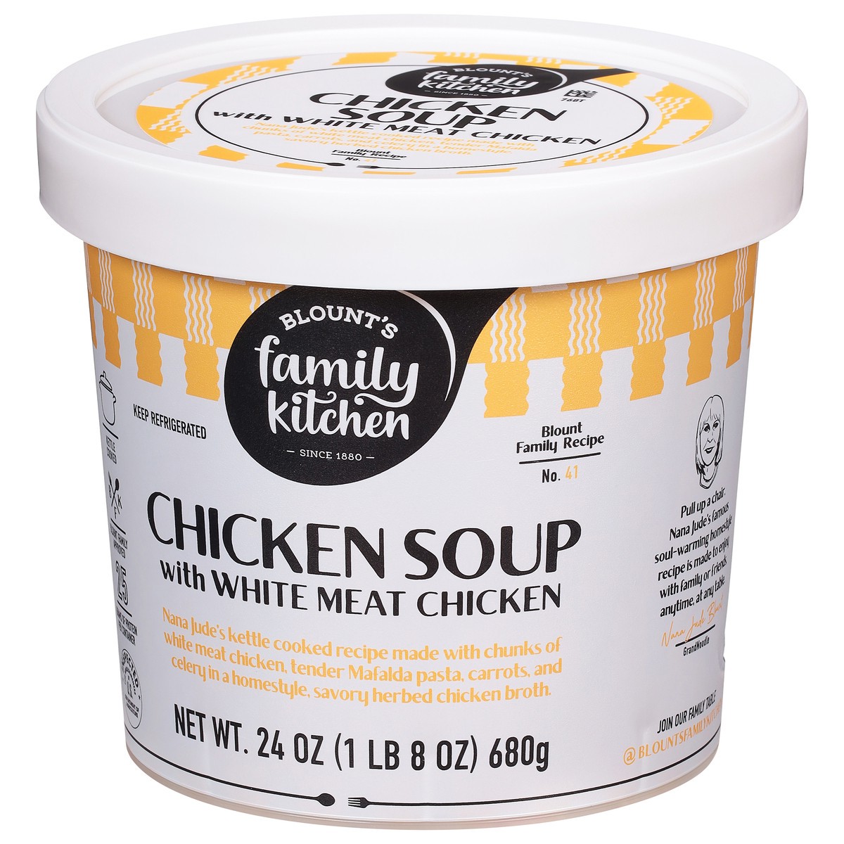 slide 12 of 13, Blount's Family Kitchen Chicken Soup with White Meat Chicken, 24 oz, 24 oz