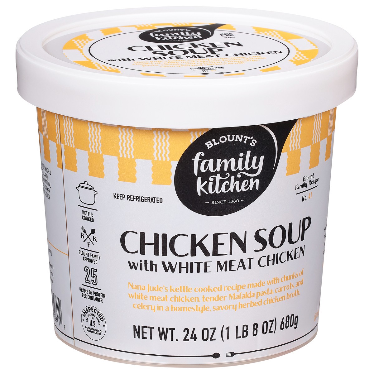 slide 3 of 13, Blount's Family Kitchen Chicken Soup with White Meat Chicken, 24 oz, 24 oz