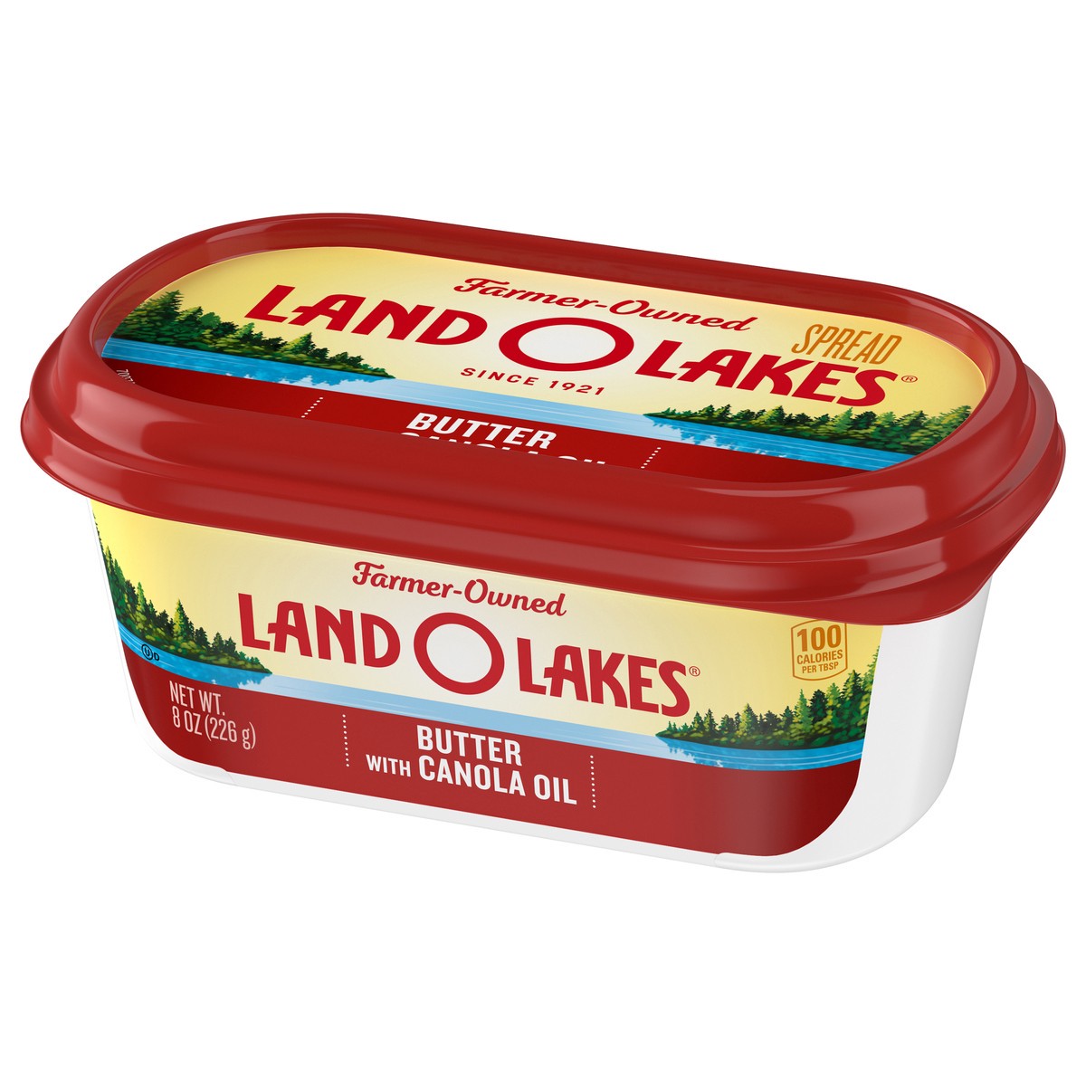 slide 3 of 9, Land O'Lakes Spreadable Butter with Canola Oil, 8 oz