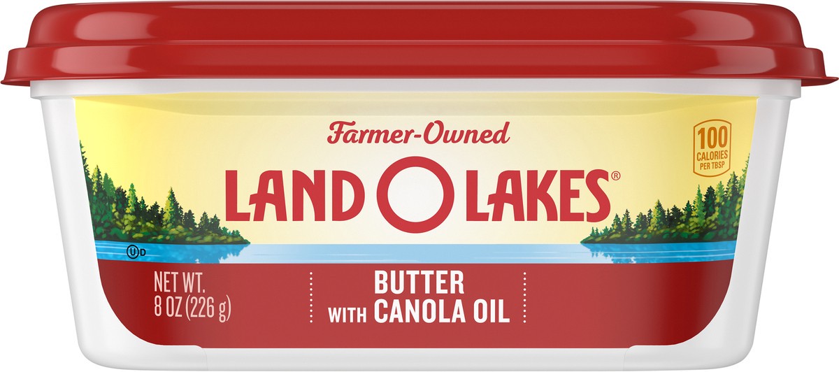slide 6 of 9, Land O'Lakes Spreadable Butter with Canola Oil, 8 oz