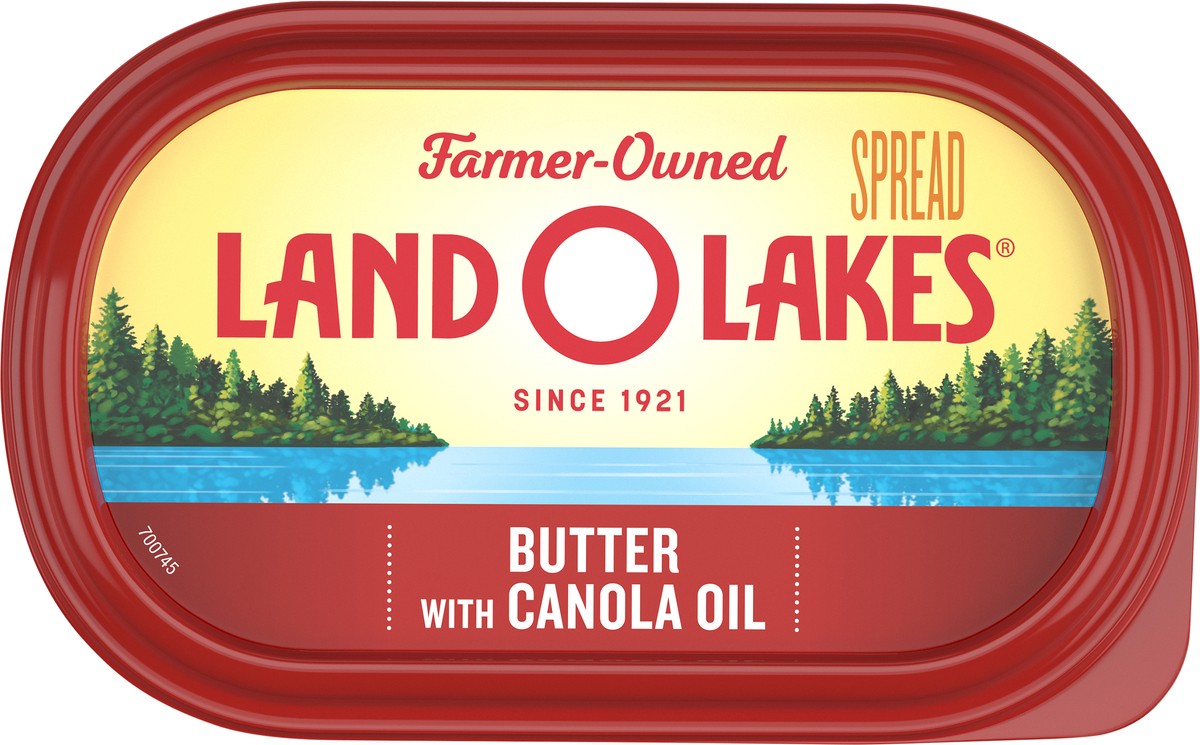 slide 9 of 9, Land O'Lakes Spreadable Butter with Canola Oil, 8 oz
