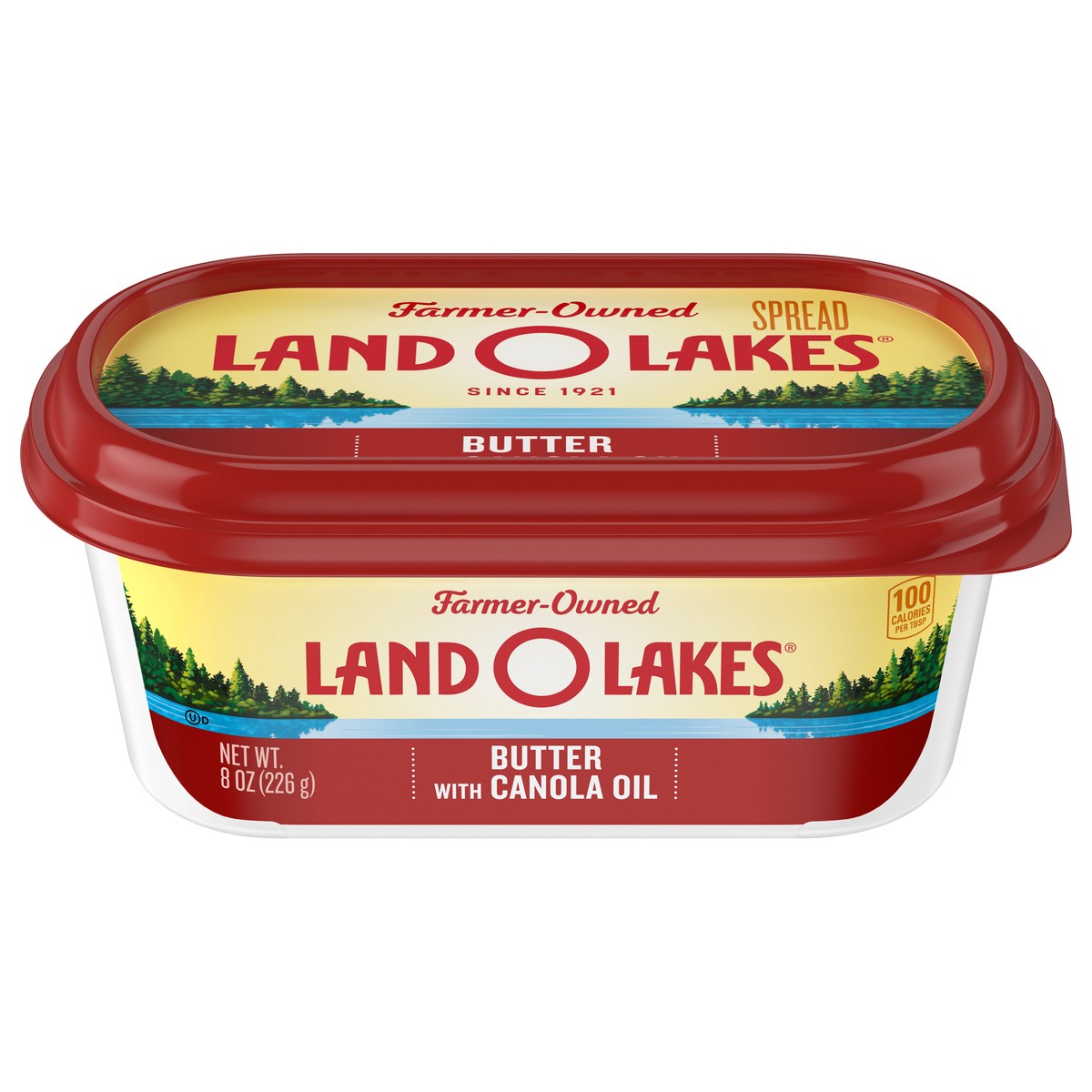 slide 1 of 9, Land O'Lakes Spreadable Butter with Canola Oil, 8 oz