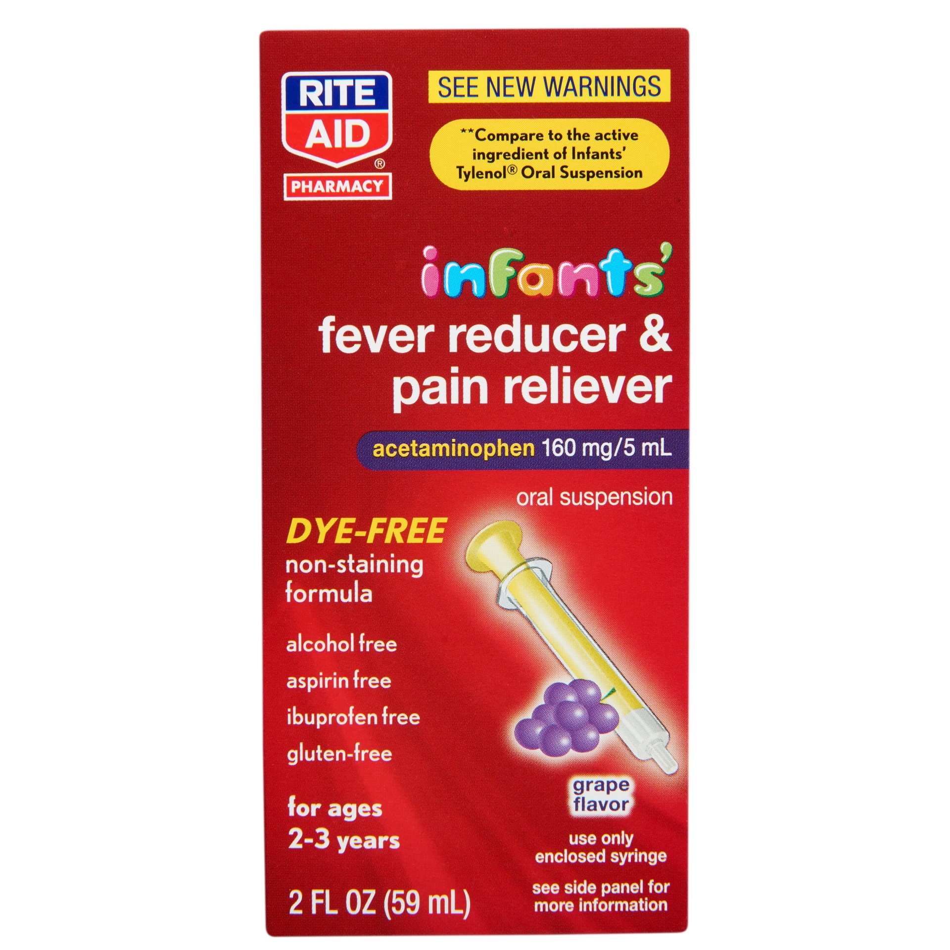 slide 1 of 5, Rite Aid Ra Inf Acet Grape Dyfre 2Z, 2 oz