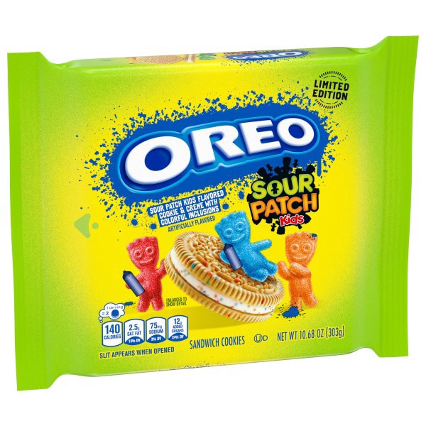 slide 4 of 9, OREO SOUR PATCH KIDS Sandwich Cookies, Limited Edition, 10.68 oz, 10.68 oz