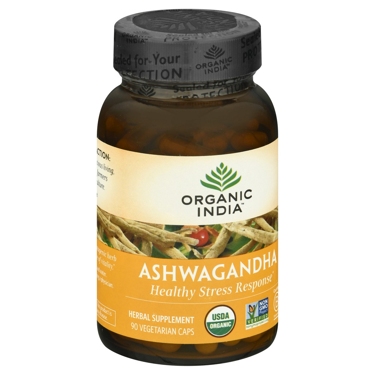 slide 2 of 9, Organic India Ashwagandha Herbal Supplement, 90 ct