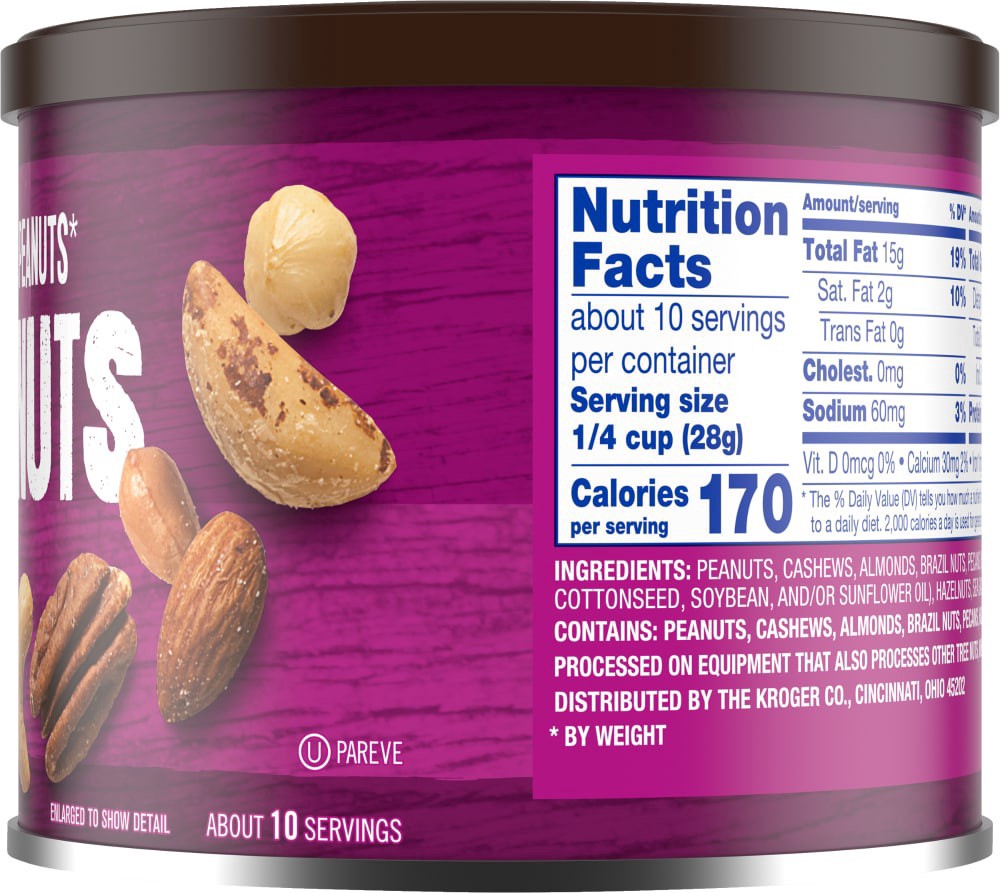 slide 3 of 3, Kroger Lightly Salted With Sea Salt Mixed Nuts - 10.3 oz, 10.3 oz