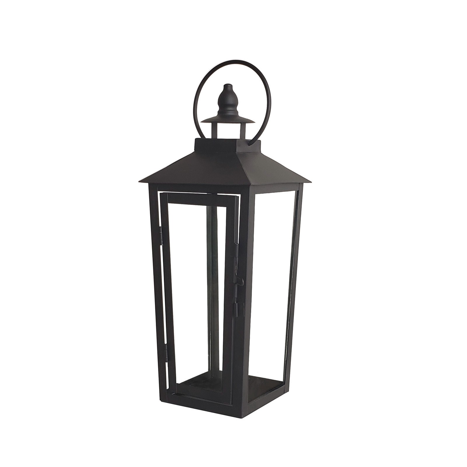 slide 3 of 3, 12.2" Black Metal Lantern By Ashland, 5.12 in x 5.12 in x 12.2 in