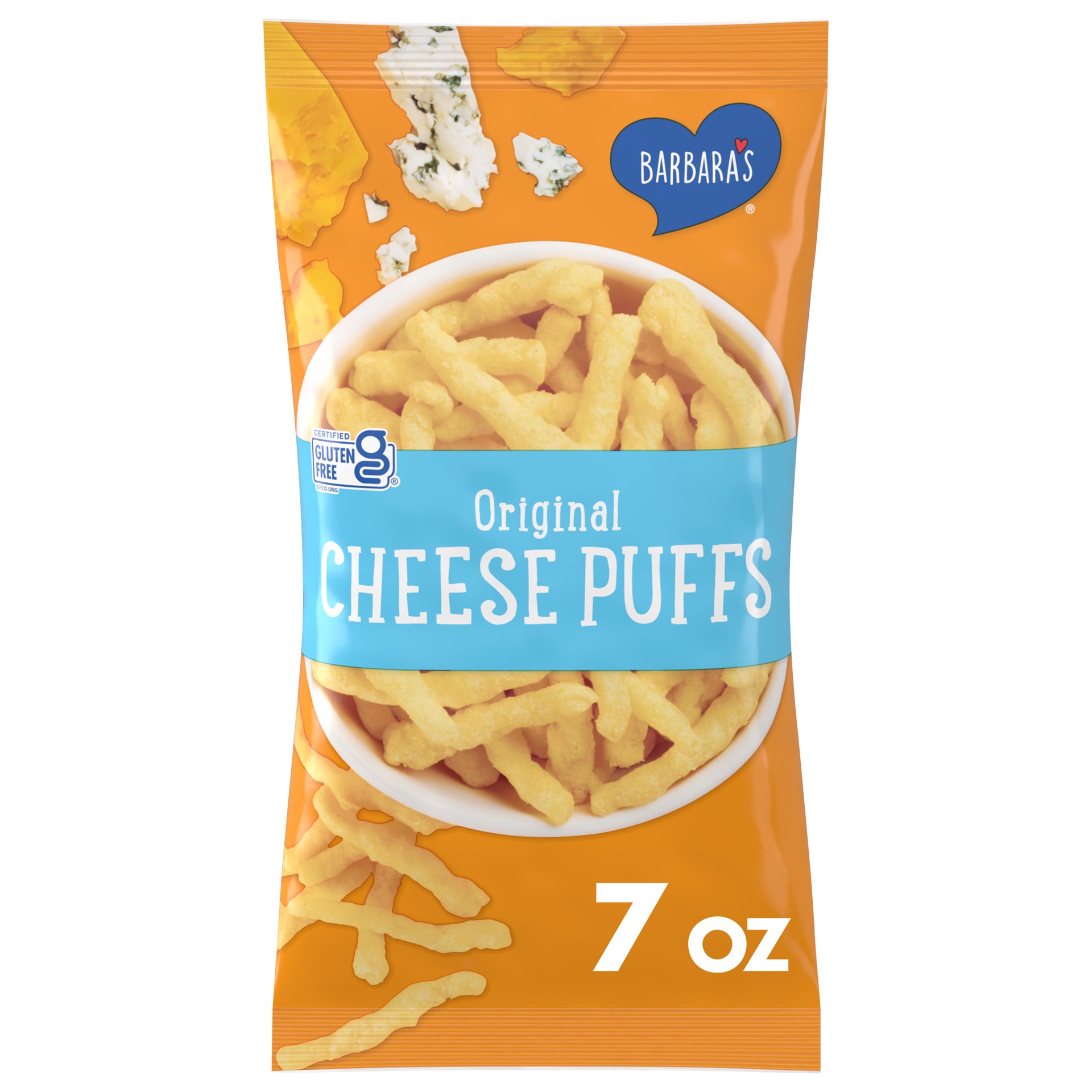 slide 1 of 1, Barbara's Original Cheese Puffs, 7 oz