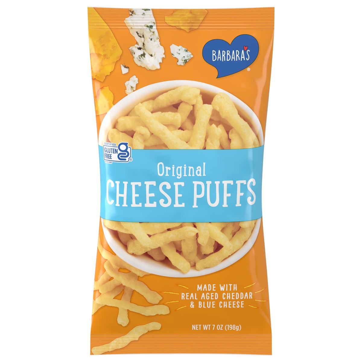 slide 1 of 1, Barbara's Original Cheese Puffs, 7 oz