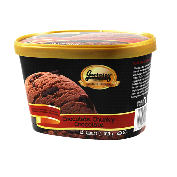 slide 1 of 1, Guernsey Farms Dairy Chocolate Chunky Chocolate Ice Cream, 48 oz