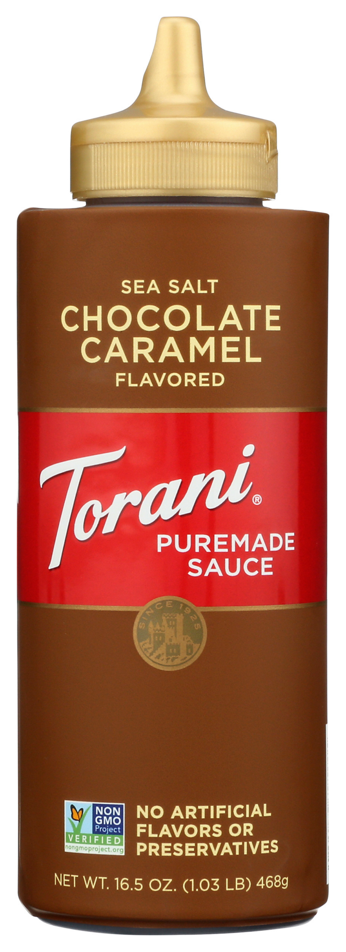 slide 1 of 11, Torani Sea Salt Chocolate Caramel Flavored Puremade Sauce - 16.5 oz, 16.5 oz