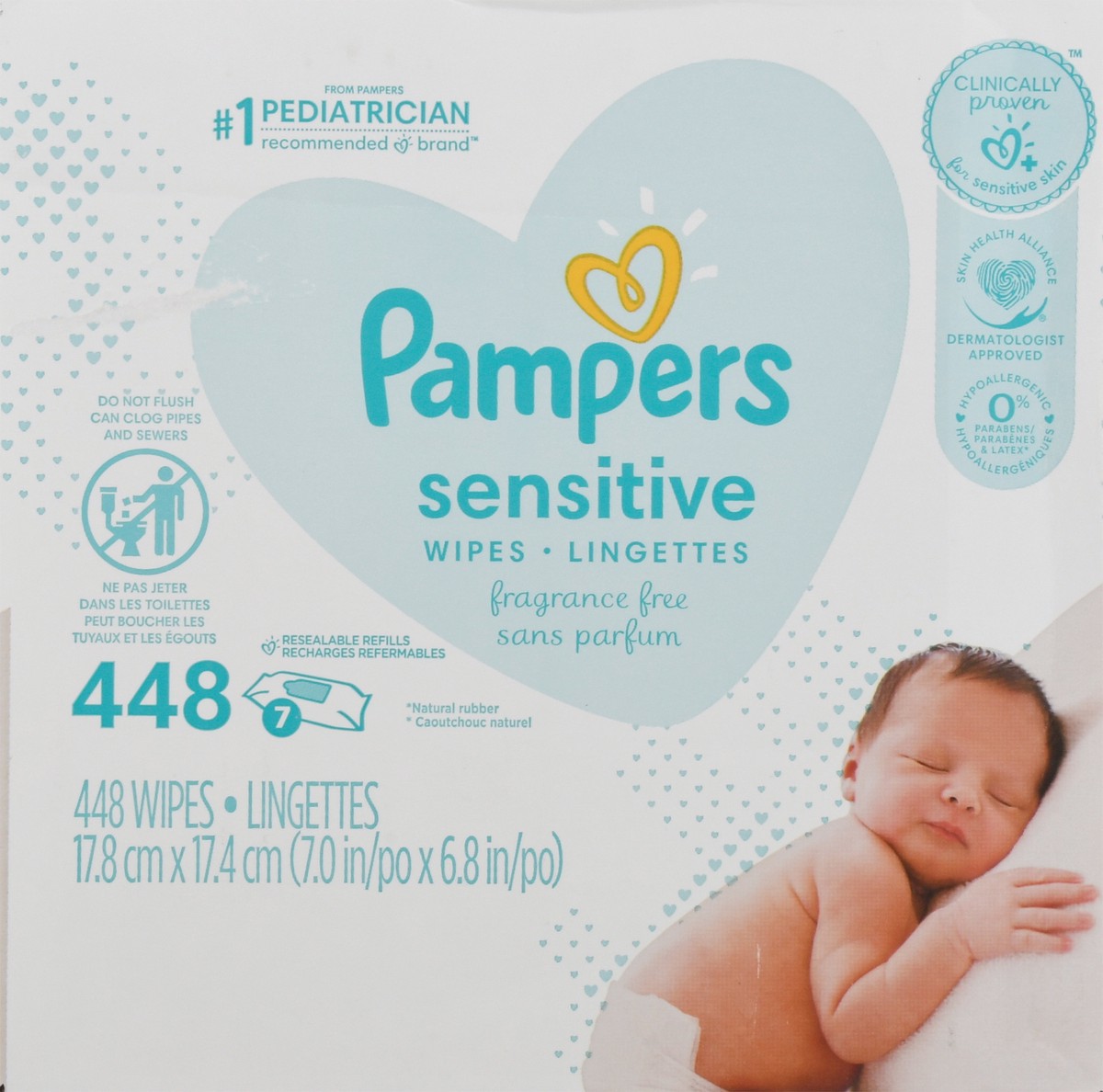 slide 6 of 9, Pampers Sensitive Fragrance Free Wipes 448 ea, 448 ct