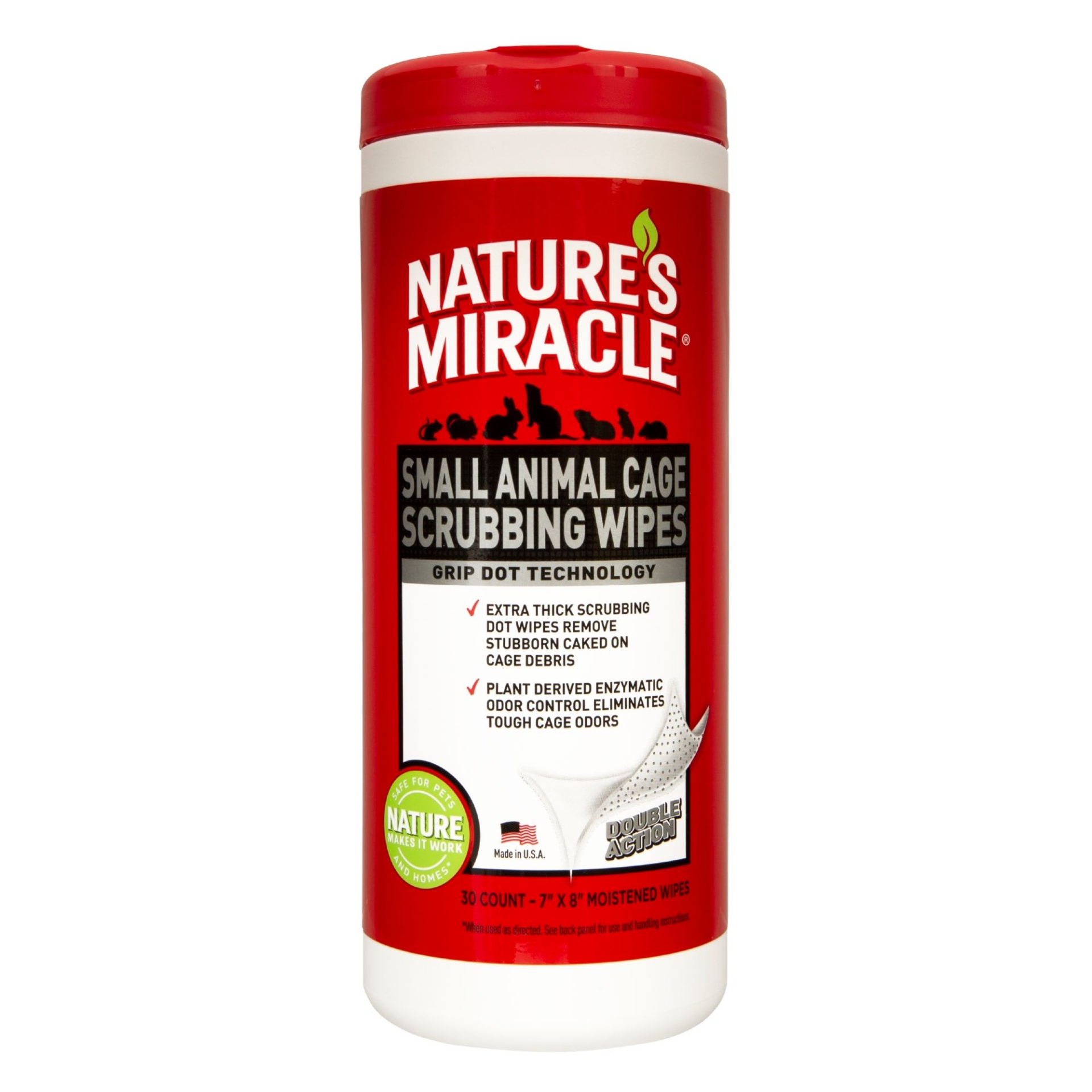 slide 1 of 1, Nature's Miracle Small Animal Cage Scrubbing Wipes, 1 ct