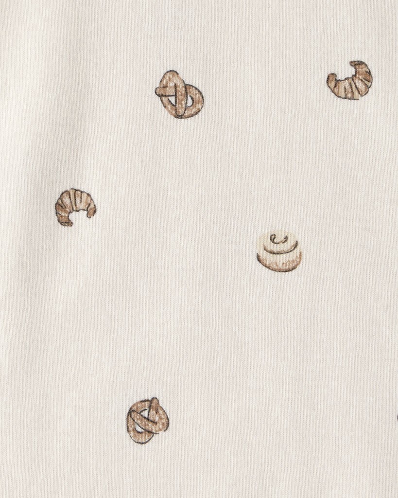 slide 5 of 6, Carter's Baby 4-Pack Snack Time Long-Sleeve Multipack Bodysuits - Blue/White/Brown Blue/White/Brown 6M, 1 ct