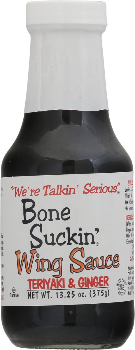 slide 4 of 9, Bone Suckin' Teriyaki & Ginger Wing Sauce 13.25 oz Bottle, 13.25 oz