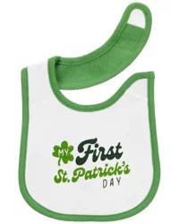 Carter's Carters Baby My First St. Patrick's Day Teething Bib White/Green OSZ