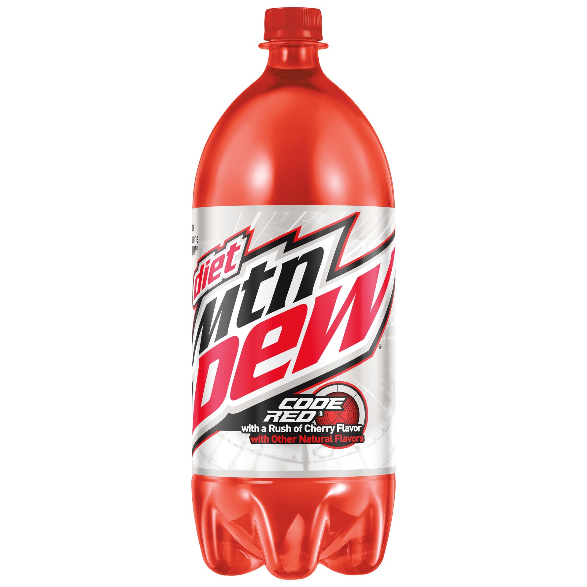 slide 1 of 1, Mountain Dew Diet Code Red Soda Cherry - 2 liter, 2 liter