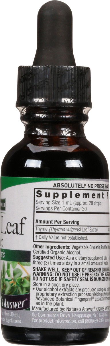 slide 11 of 14, Nature's Answer 1000 mg Thyme Leaf Extract 1 fl oz, 1 fl oz