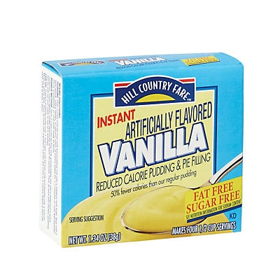 slide 1 of 1, Hill Country Fare Sugar-Free Instant Vanilla Pudding, 1.34 oz
