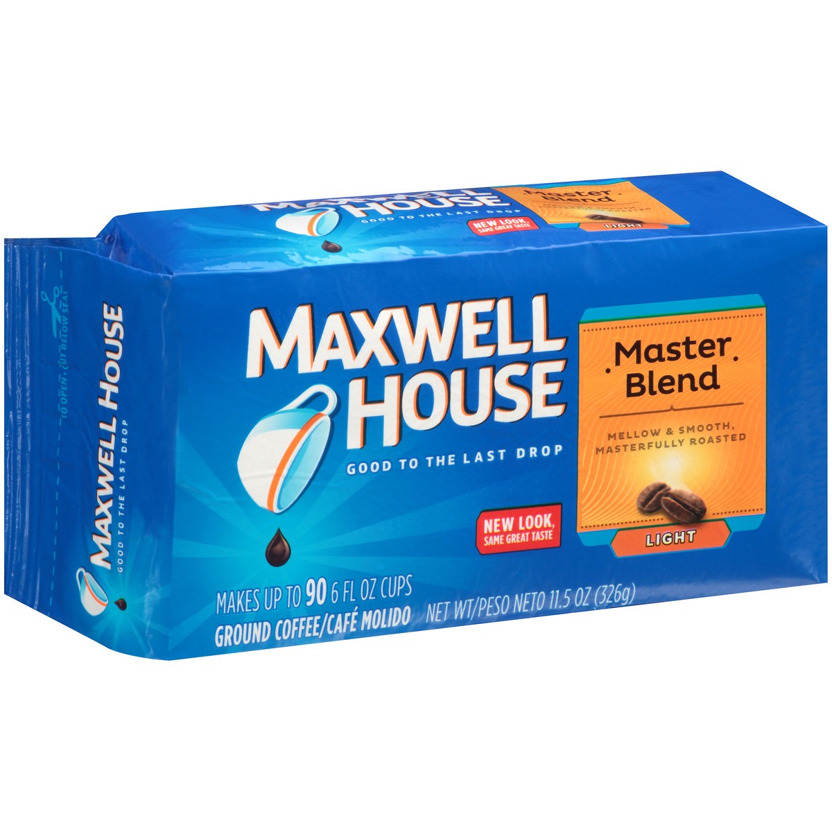 slide 5 of 9, Maxwell House Master Blend Light Roast Ground Coffee, 11.5 oz Bag, 11.5 oz