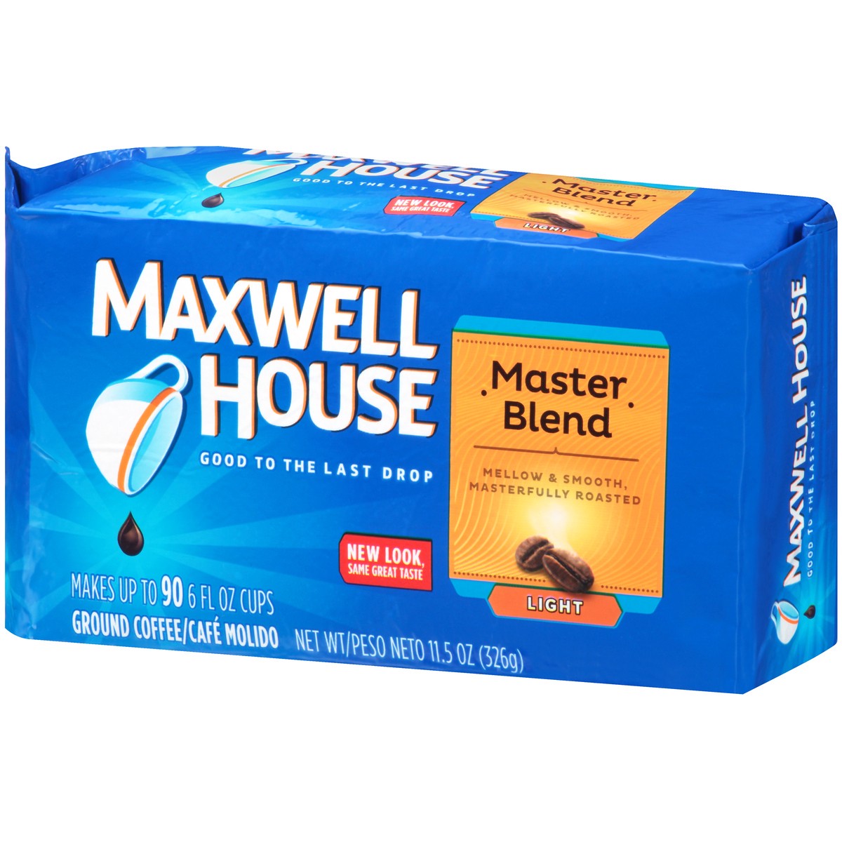 slide 3 of 9, Maxwell House Master Blend Light Roast Ground Coffee, 11.5 oz Bag, 11.5 oz