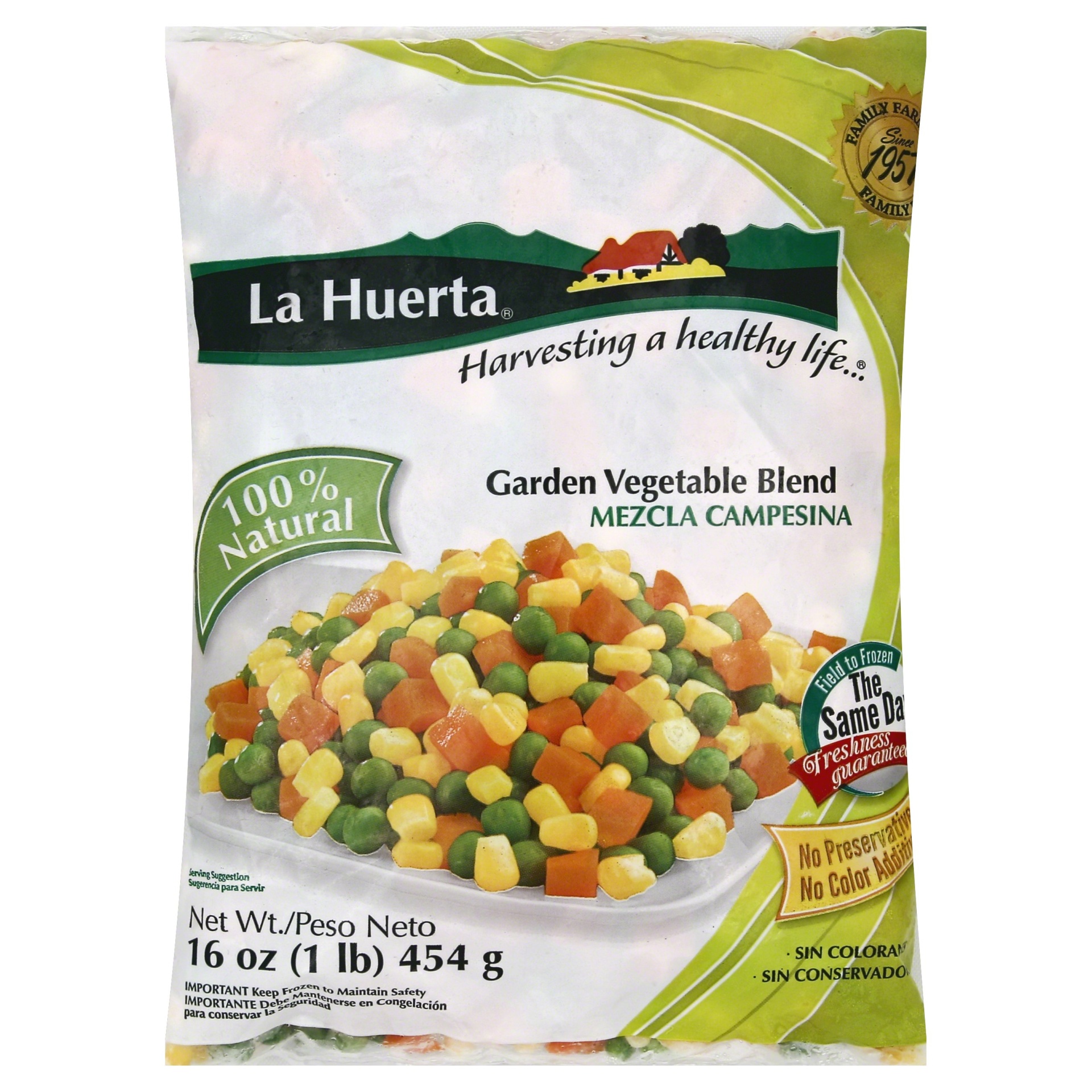 slide 1 of 5, La Huerta Peas, Carrots and Corn Garden Vegetable Blend, 16 oz