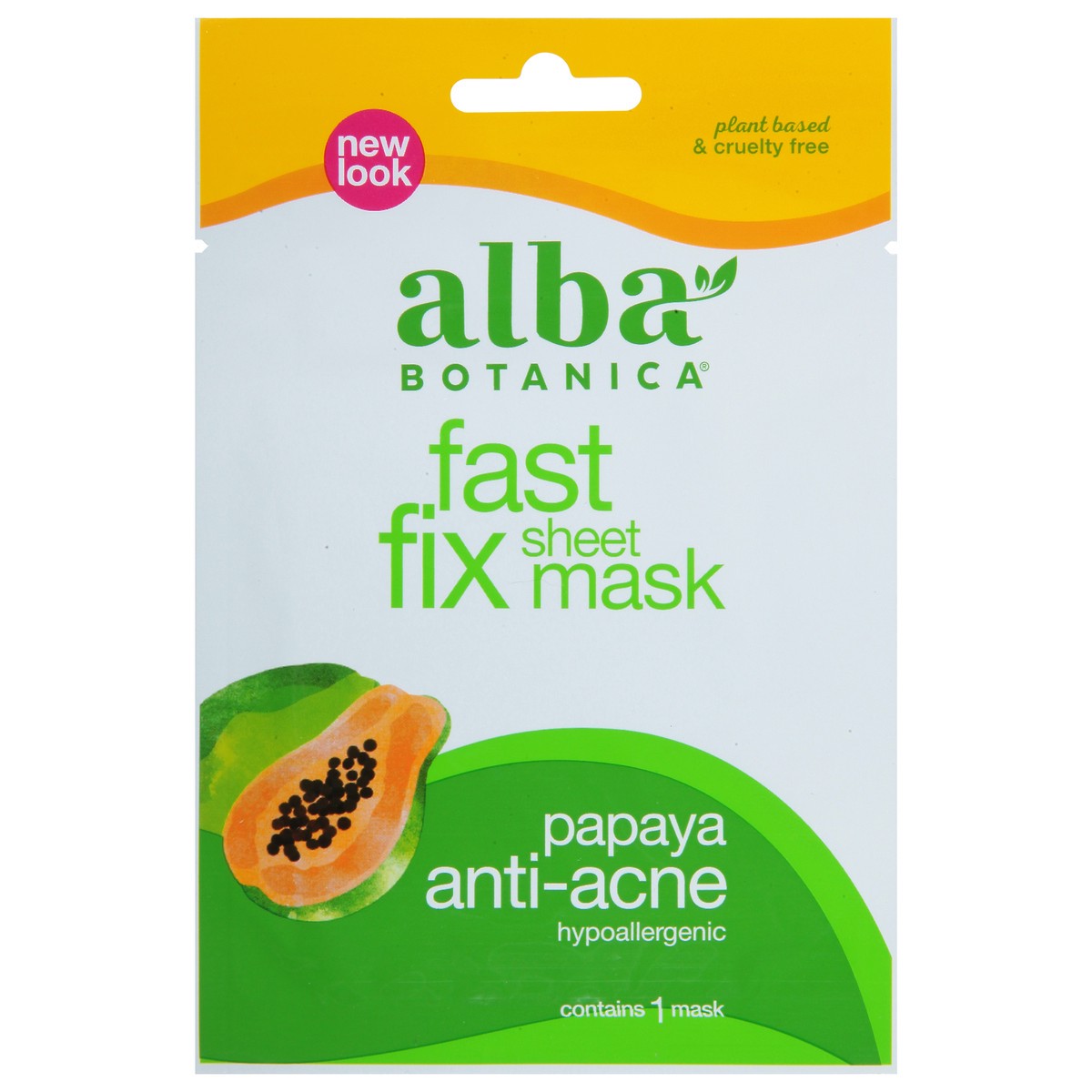 slide 13 of 13, Alba Botanica Papaya Anti-Acne Fast Fix Sheet Mask 1 ea, 1 ea