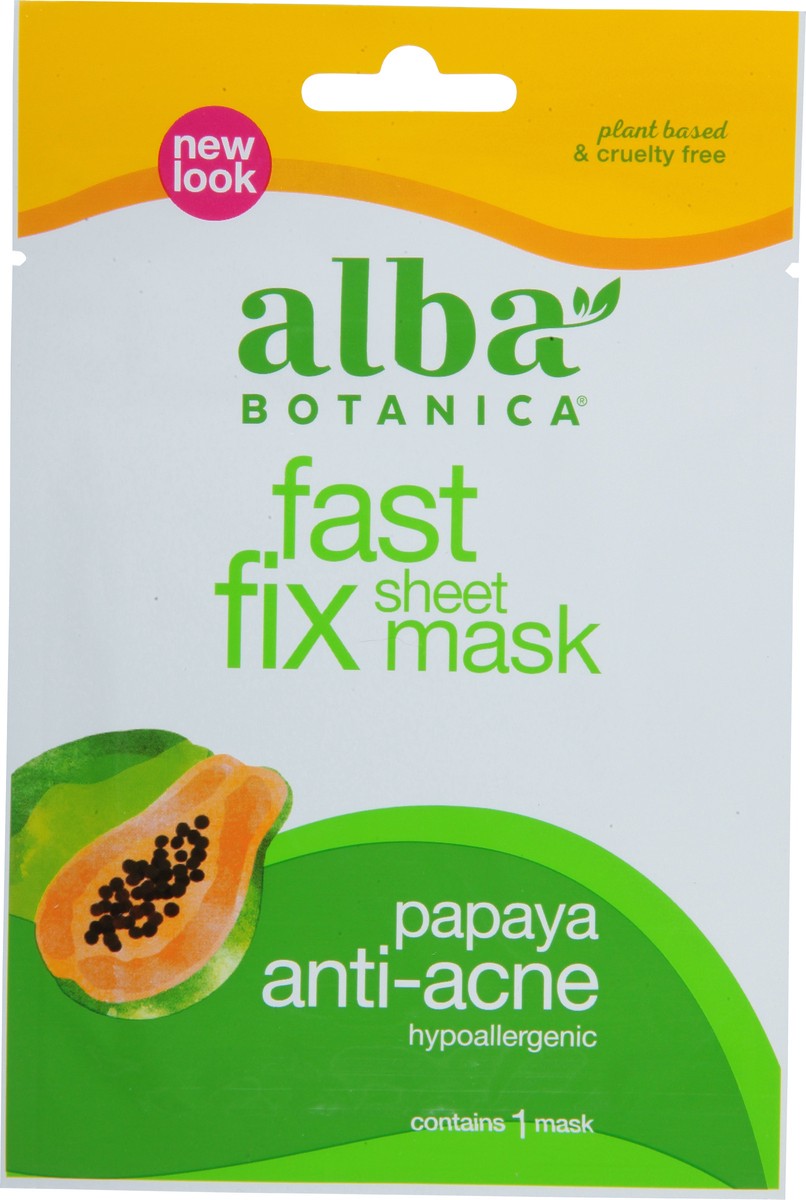 slide 9 of 13, Alba Botanica Papaya Anti-Acne Fast Fix Sheet Mask 1 ea, 1 ea