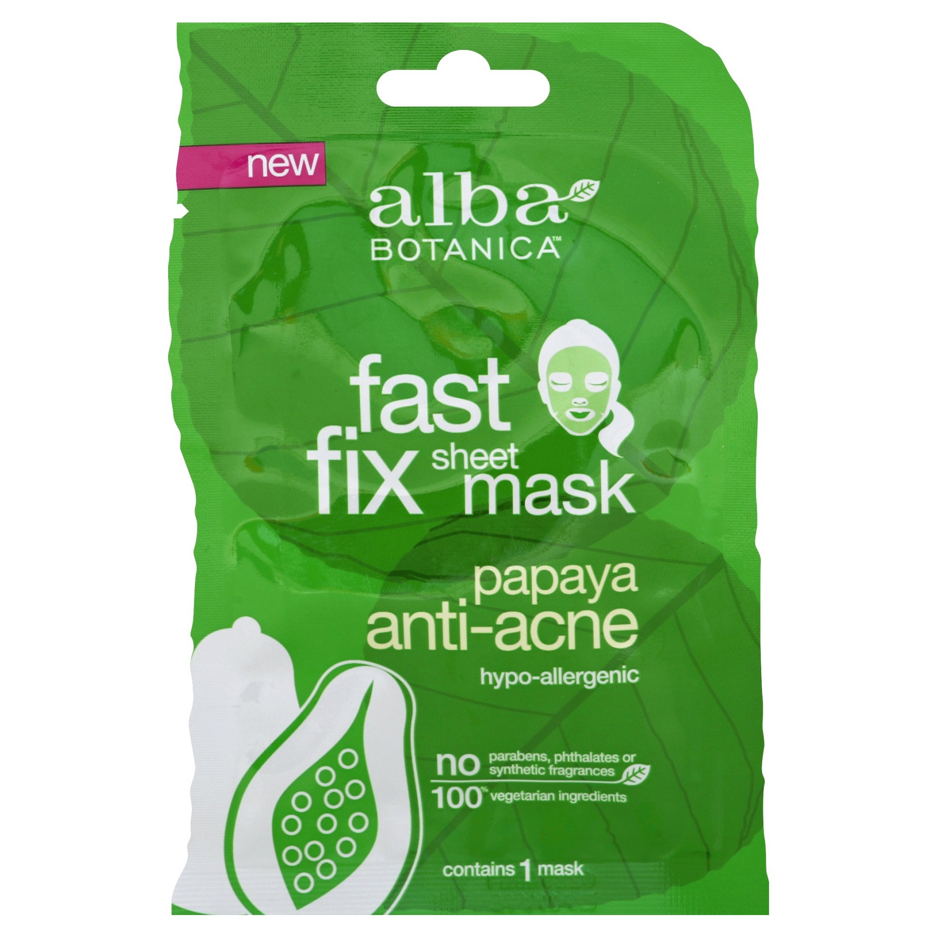 slide 1 of 1, Alba Botanica Fast Fix Sheet Mask, 1 ct