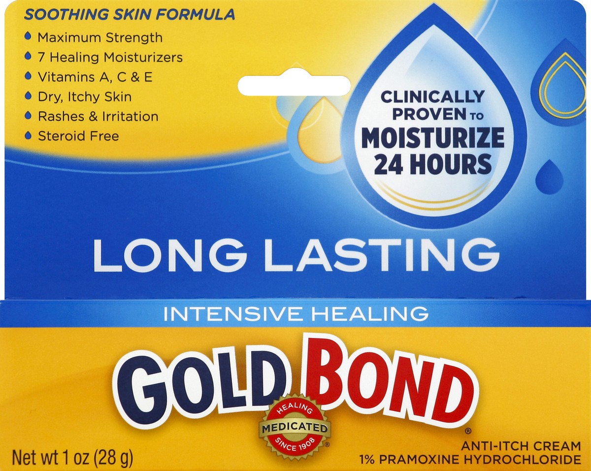 slide 4 of 6, Gold Bond Anti-Itch Cream Intensive Healing, 1 oz