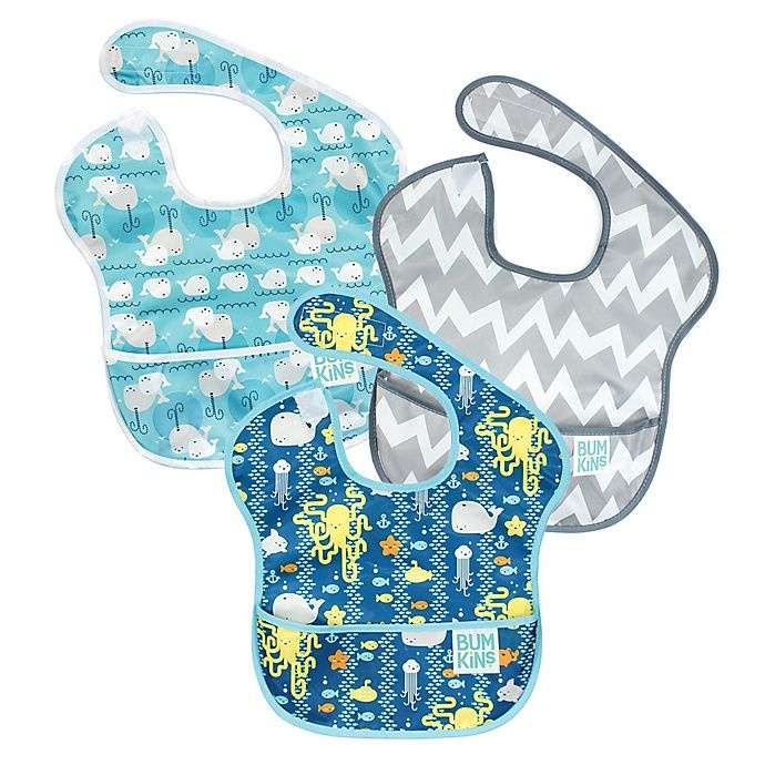 slide 1 of 1, Bumkins SuperBibs - Sea Friends, 3 ct