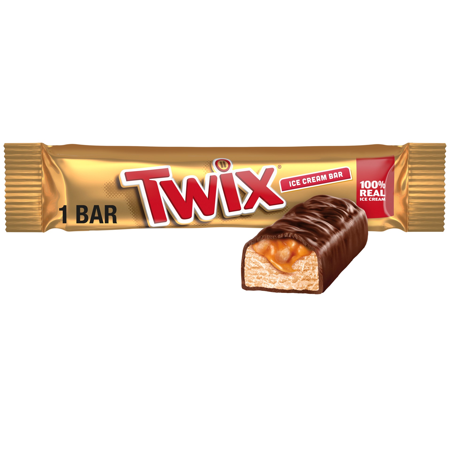 slide 1 of 9, TWIX Vanilla and Caramel Milk Chocolate Ice Cream Bar - 3 Oz Bar, 3 fl oz