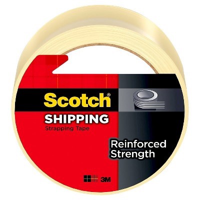 slide 1 of 6, Scotch Reinforced Strength Shipping Strapping Tape, 1.88 in x 30 yd