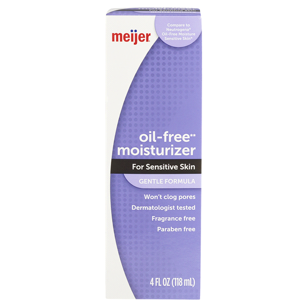 slide 1 of 1, Meijer Sensitive Skin Moisturizer, 4 oz